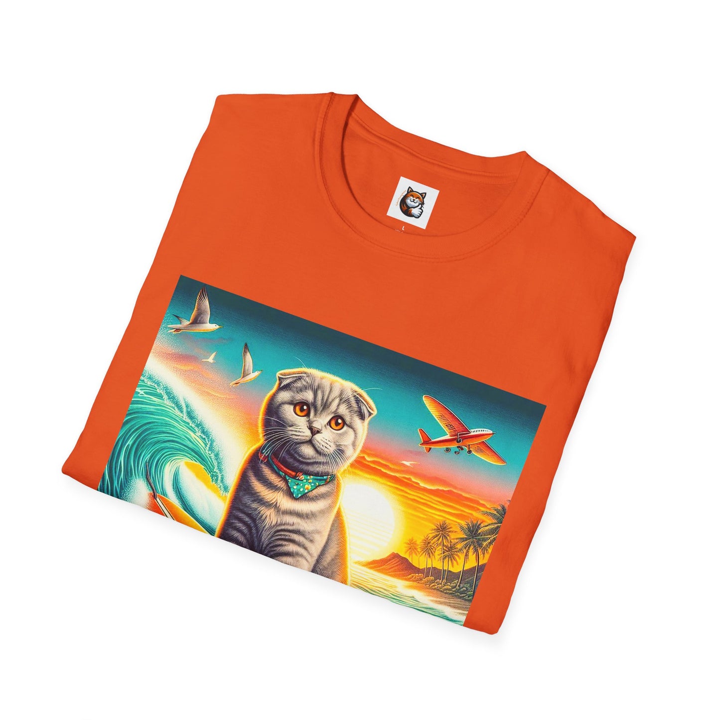 Scottish Fold Cat waves T-Shirt