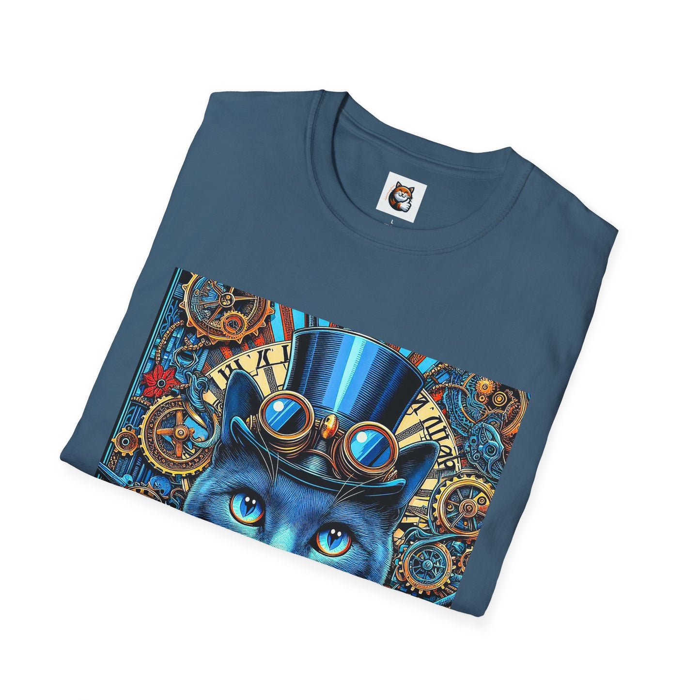 Russian Blue Cat Unisex Softstyle T-Shirt