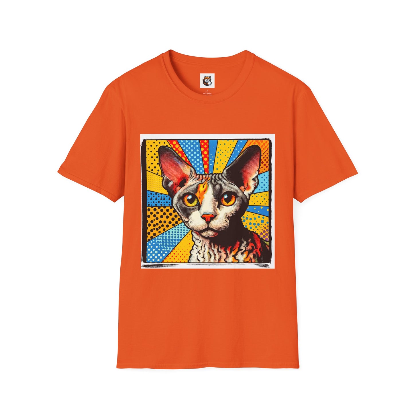 Devon Rex Comic book  Unisex Softstyle T-Shirt