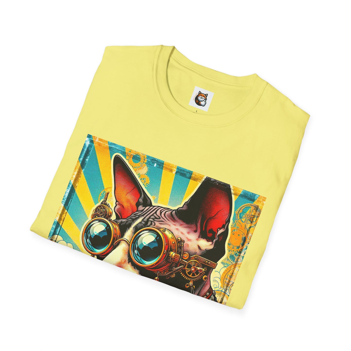 Cornish Rex Cat Unisex steam punk  T-Shirt