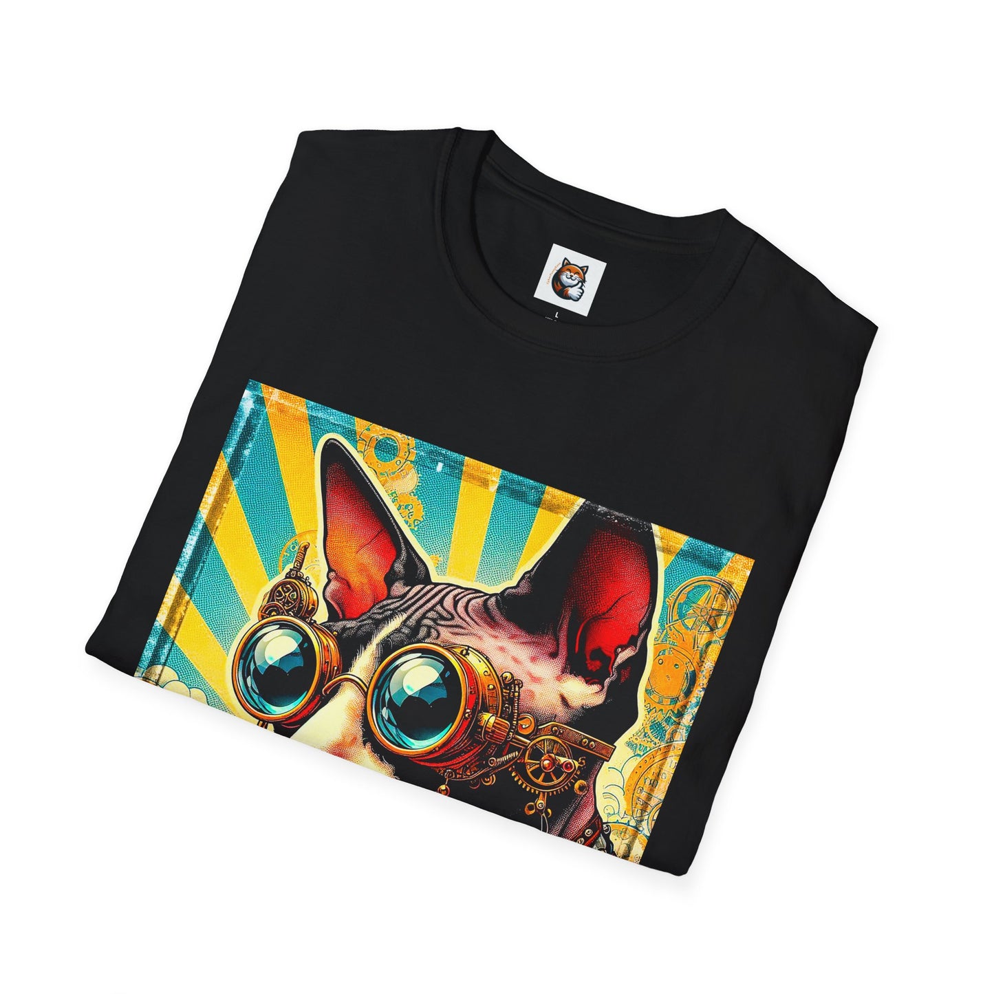Cornish Rex Cat Unisex steam punk  T-Shirt