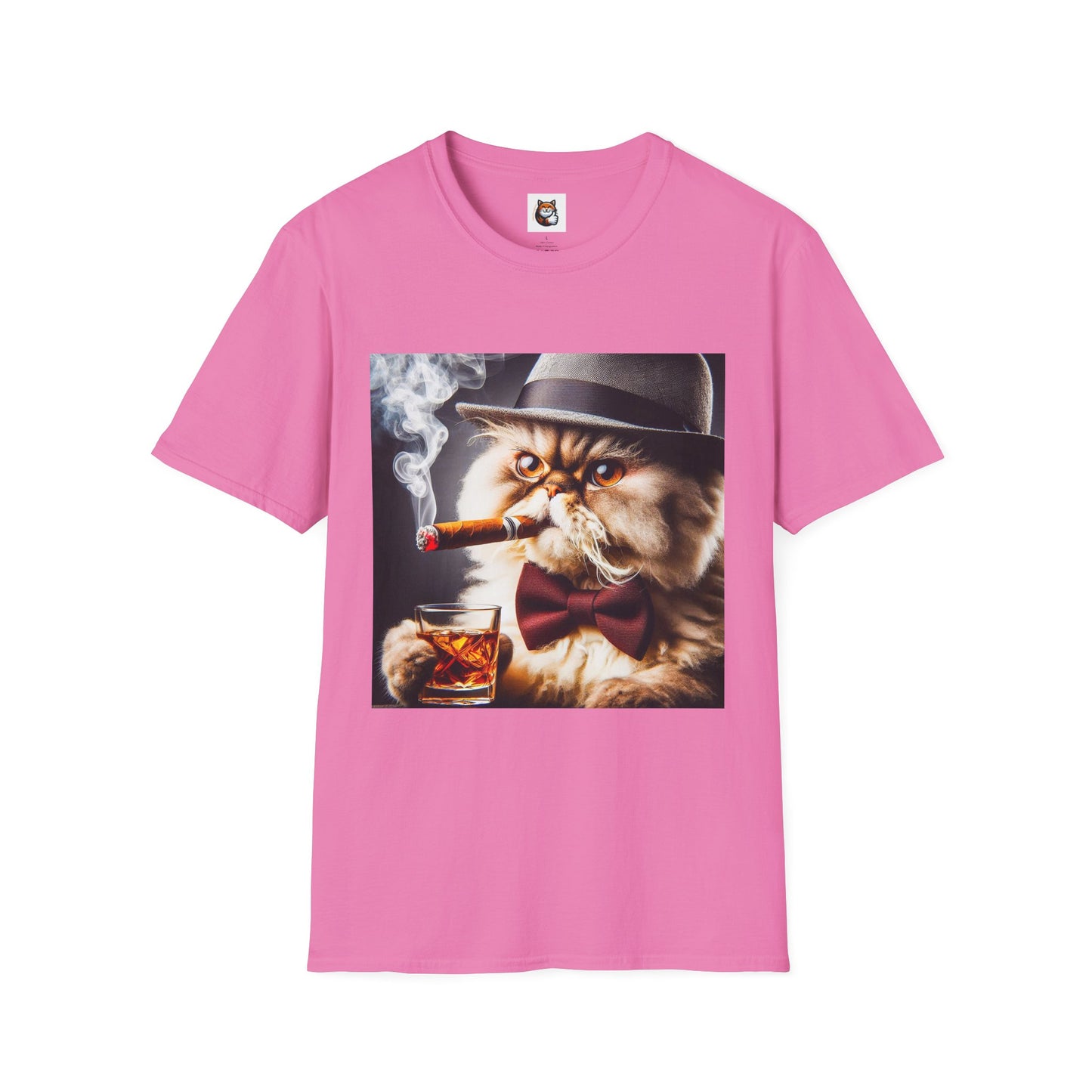 Selkirk Rex Cat T-Shirt cigar smoking