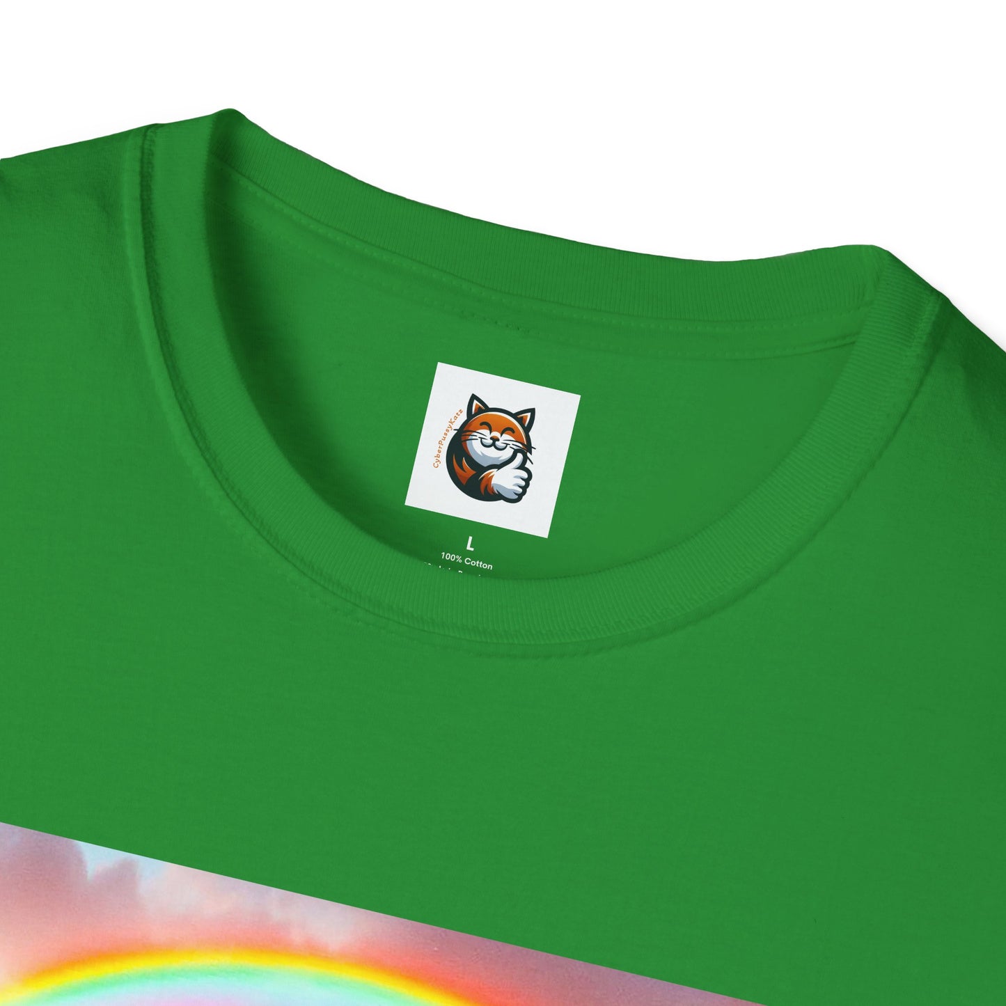 Selkirk Rex Cat T-Shirt rainbow bridge
