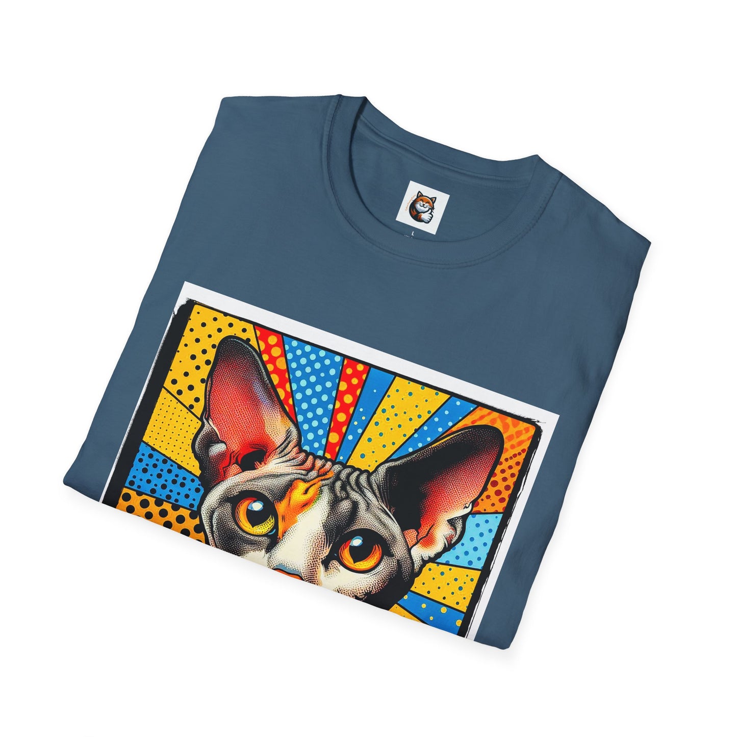 Devon Rex Comic book  Unisex Softstyle T-Shirt