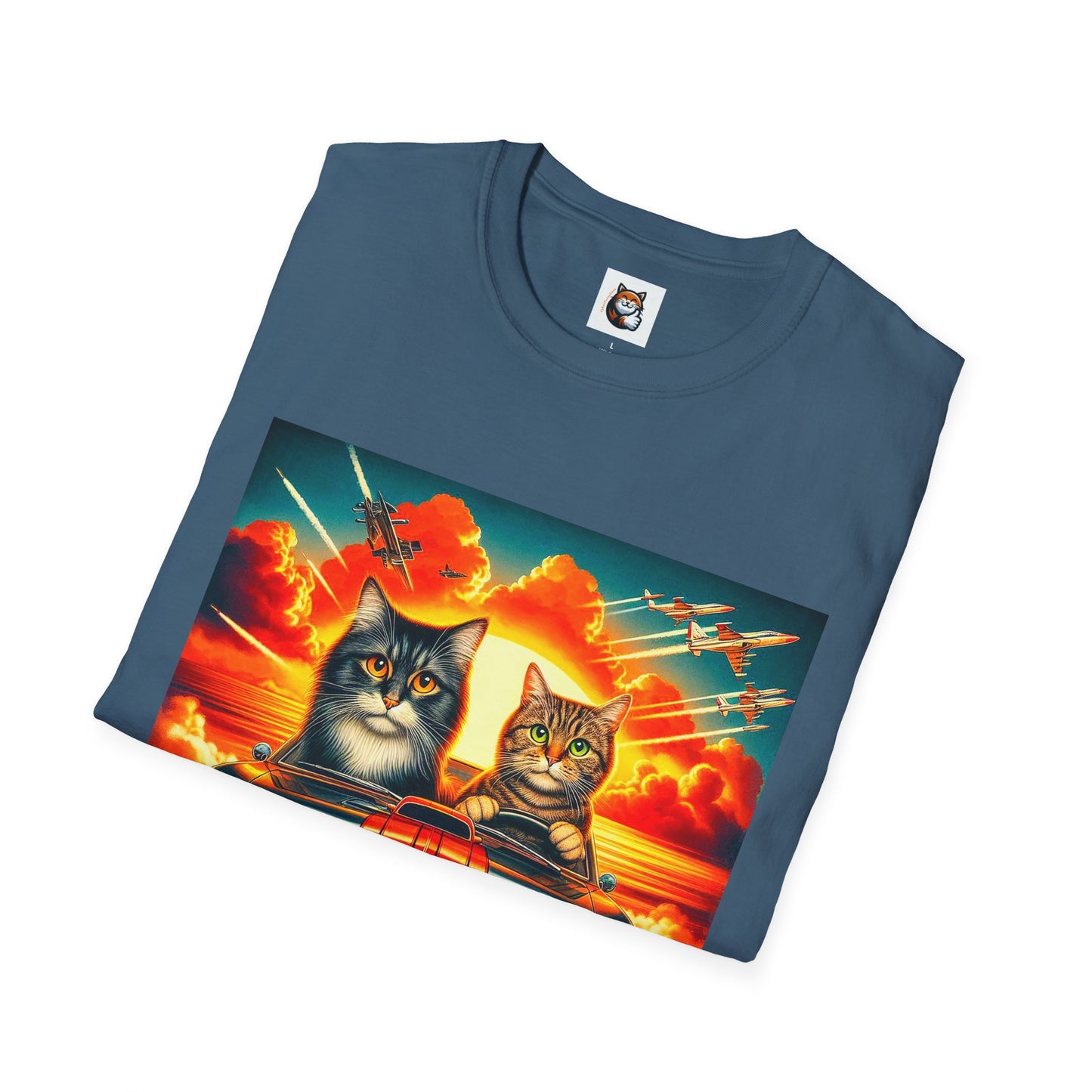Wacky Domestic Cat Unisex Softstyle T-Shirt