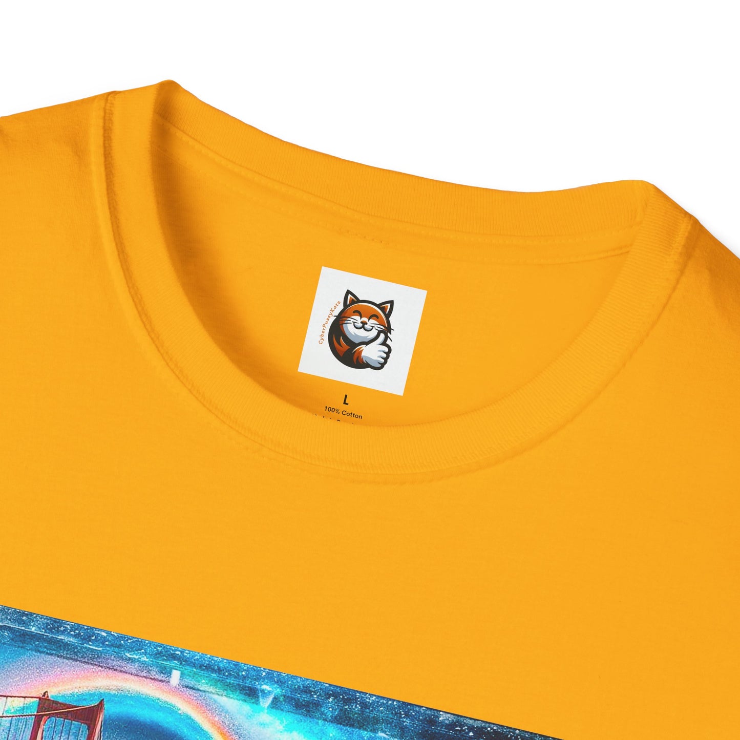 Devon Rex Unisex rainbow bridge Softstyle T-Shirt