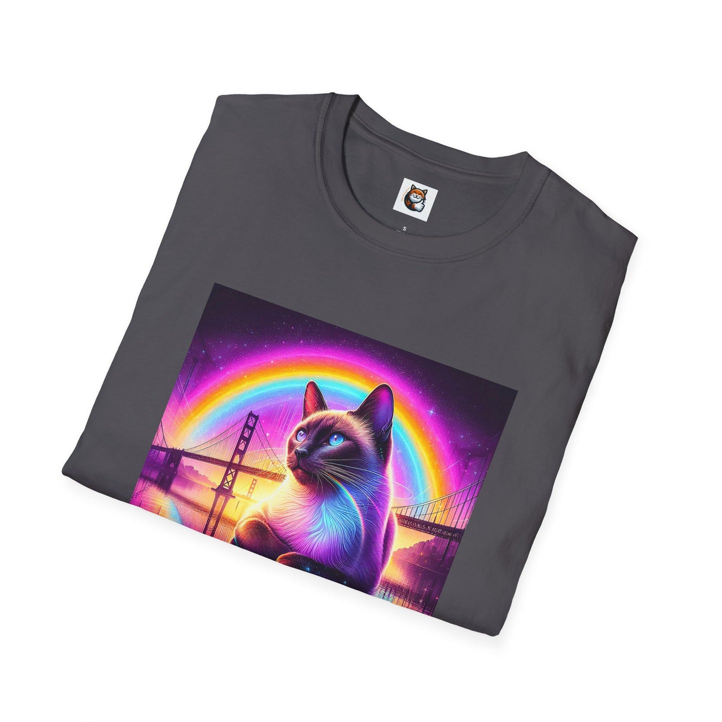Siamese Cat purple rainbow