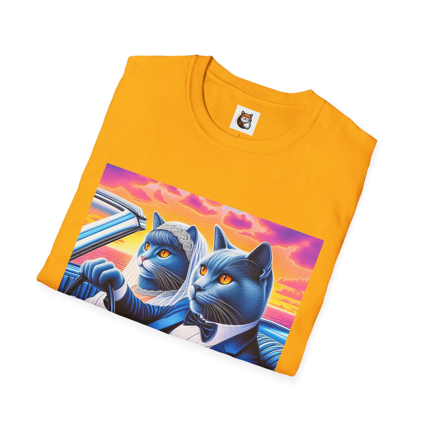 Russian Blue Cat  just married T-Shirt