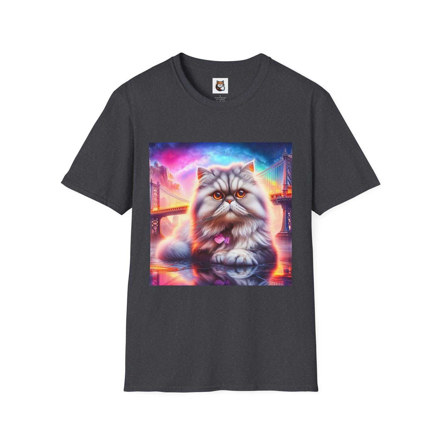 Selkirk Rex Cat T-Shirt purple sunset