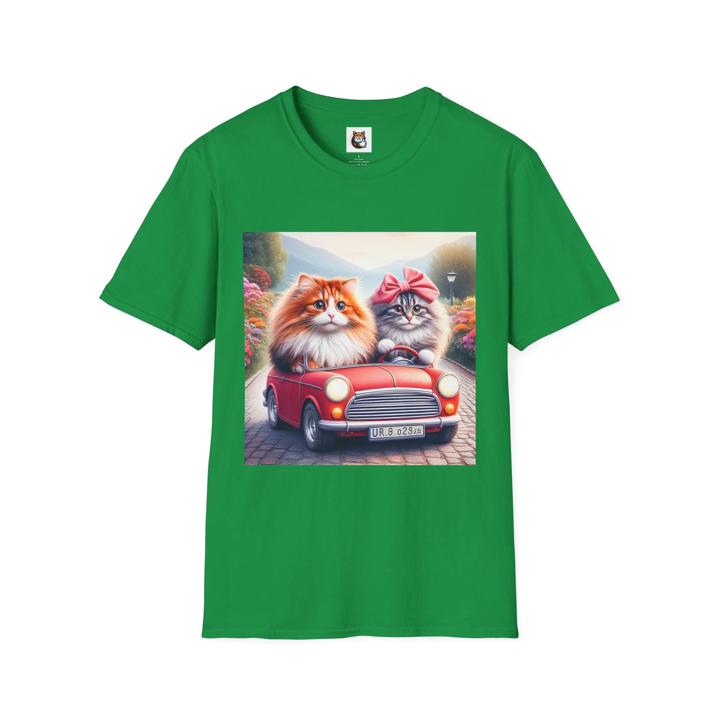 Wacky Norwegian Forest Cat Unisex Softstyle T-Shirt