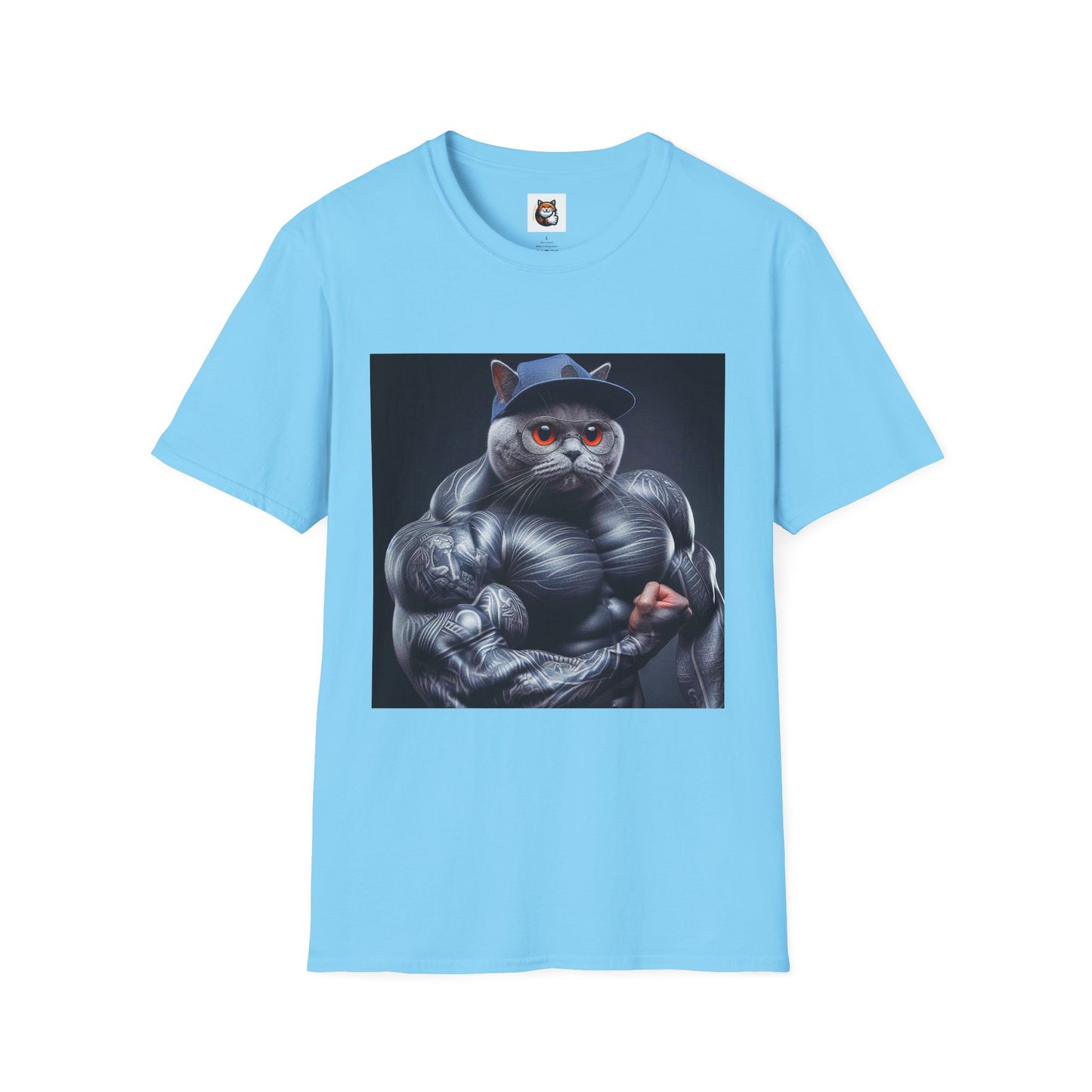 Russian Blue Cat arm day  T-Shirt