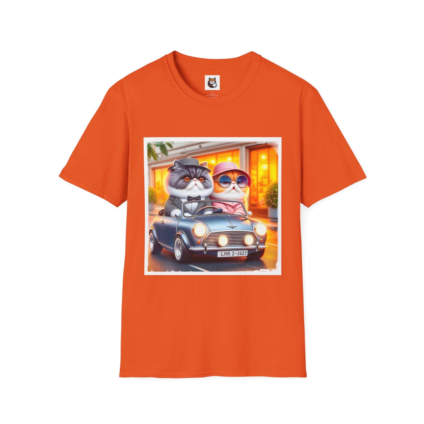 Wacky Exotic Shorthair Cat Unisex Softstyle T-Shirt