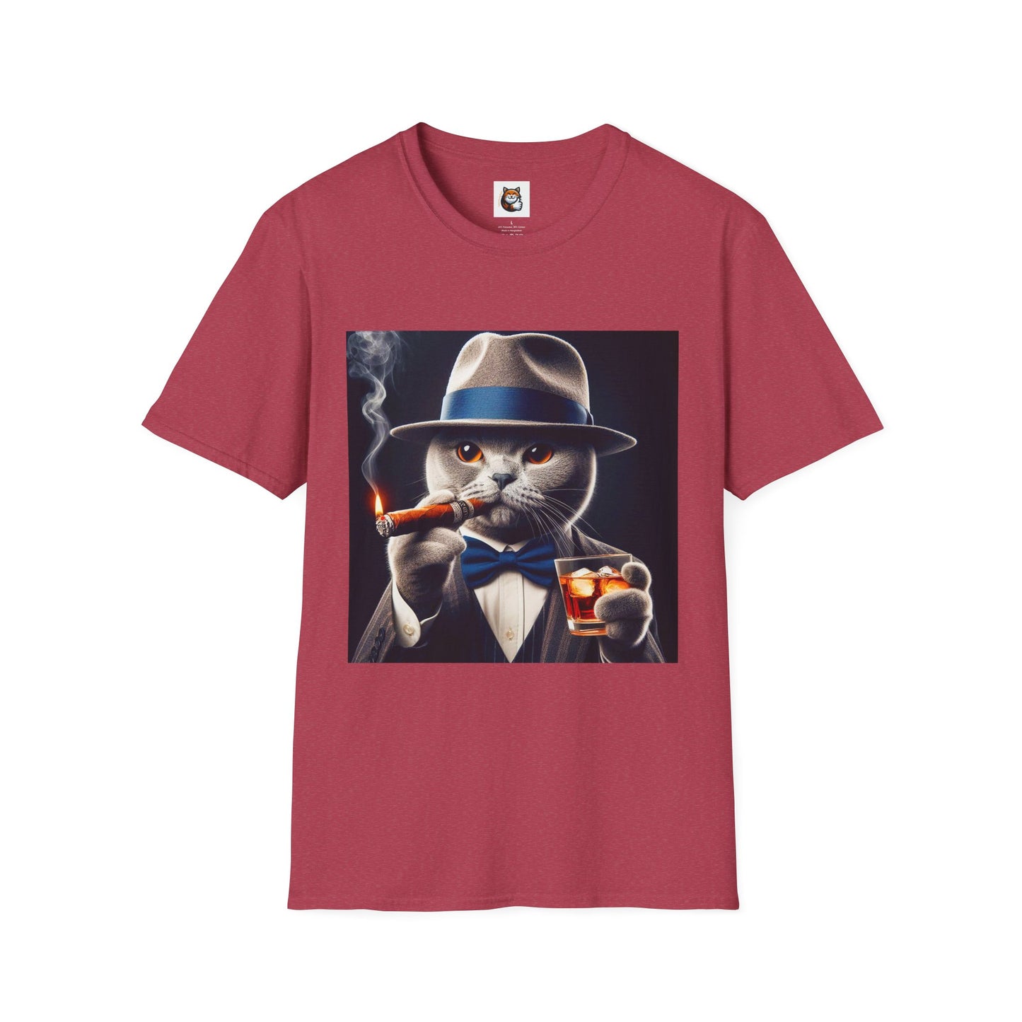 Russian Blue Cat  smoking and cigars T-Shirt