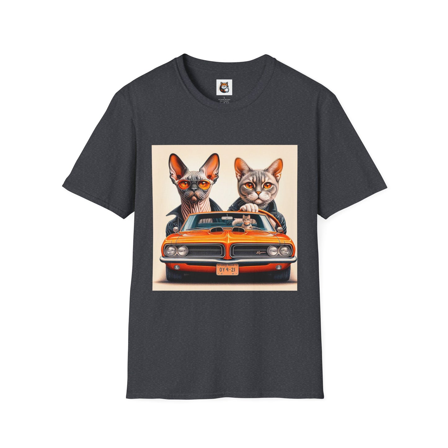 Wacky  Devon Rex Cool cats  Unisex Softstyle T-Shirt