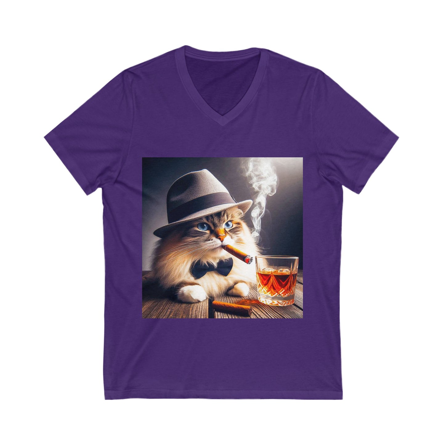 Ragdoll Cat Unisex Jersey Short Sleeve V-Neck Tee