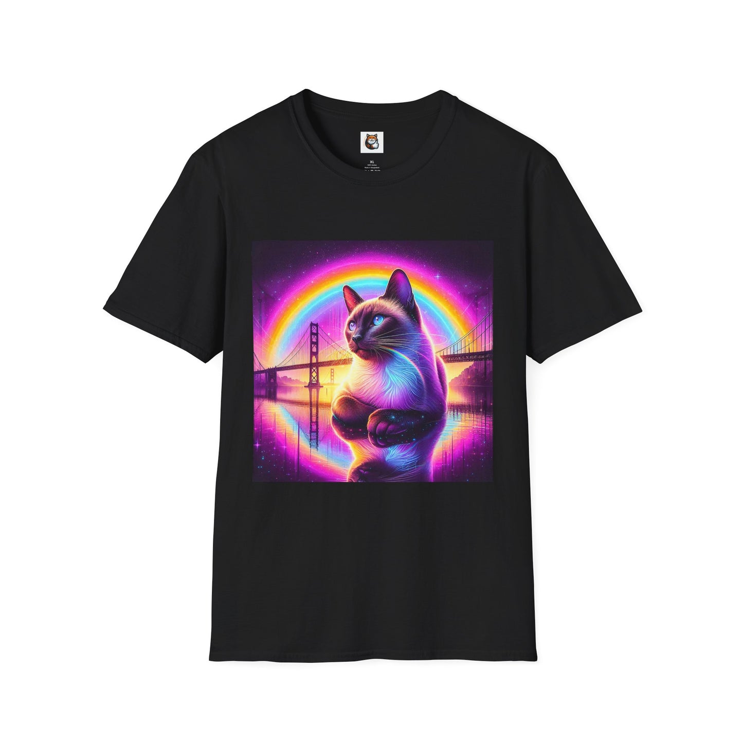 Siamese Cat purple rainbow