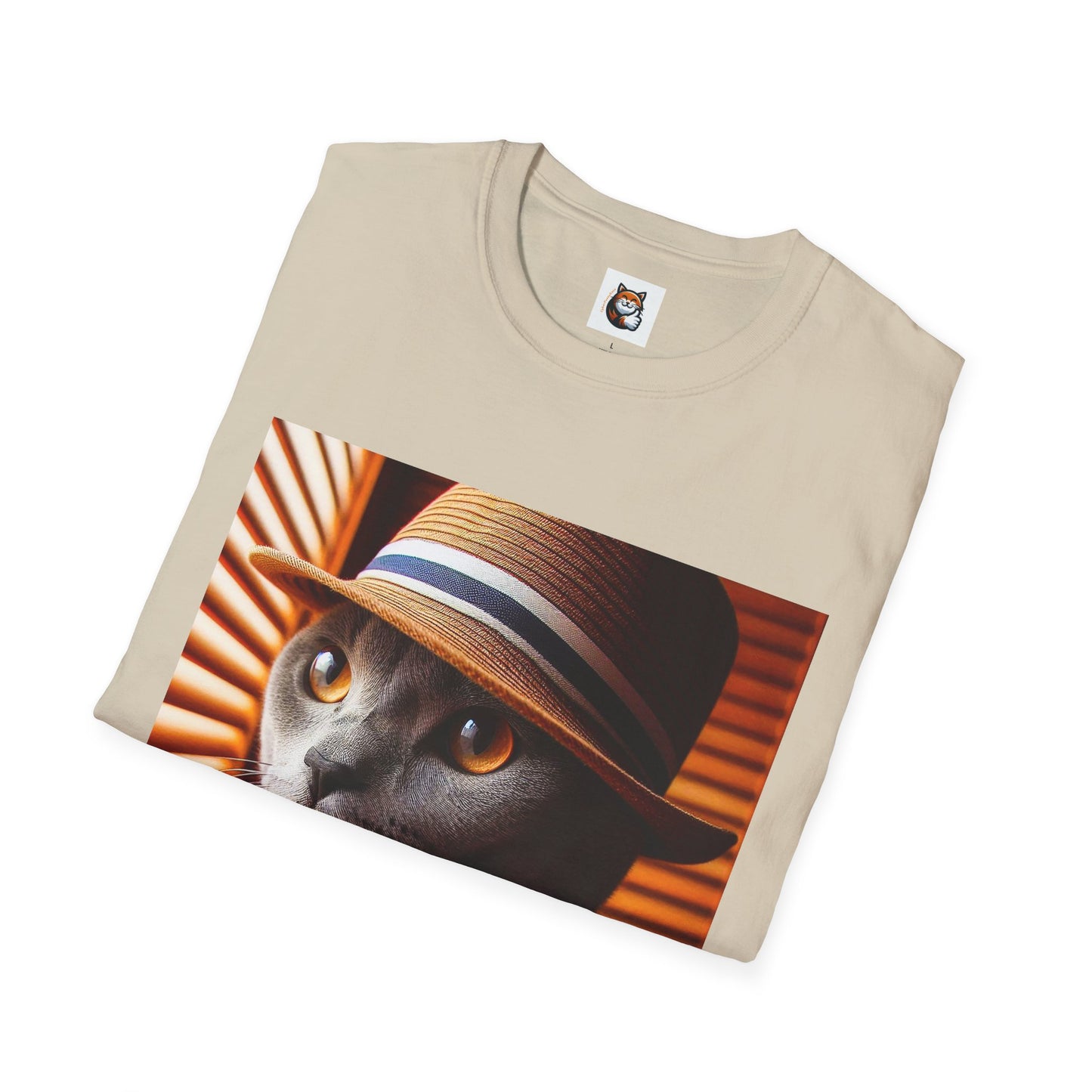 Russian Blue Cat hat and bow tie  T-Shirt