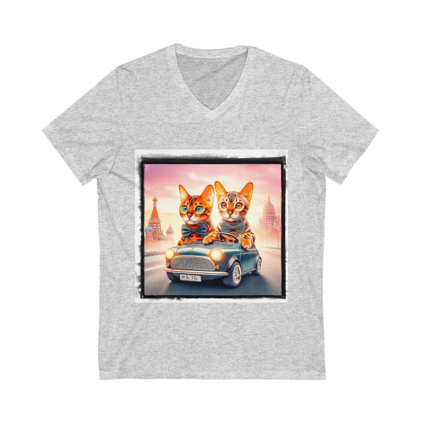 Wacky Bengal Unisex friebds deiving Short Sleeve V-Neck Tee