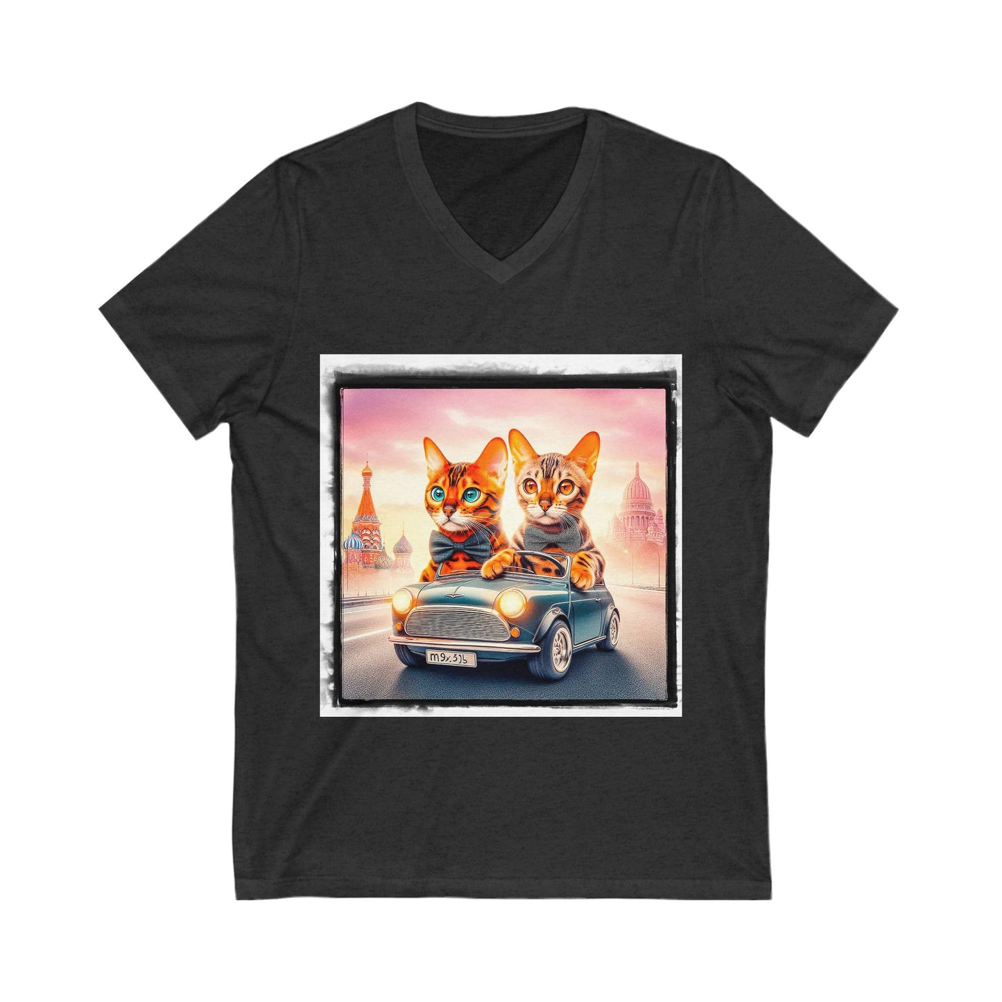 Wacky Bengal Unisex friebds deiving Short Sleeve V-Neck Tee