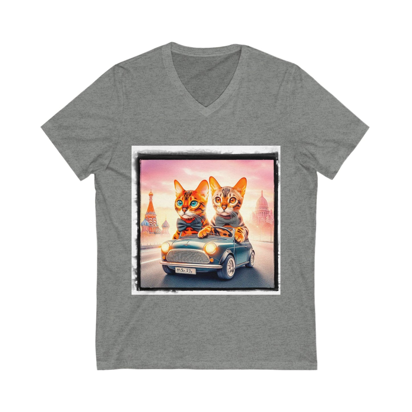 Wacky Bengal Unisex friebds deiving Short Sleeve V-Neck Tee