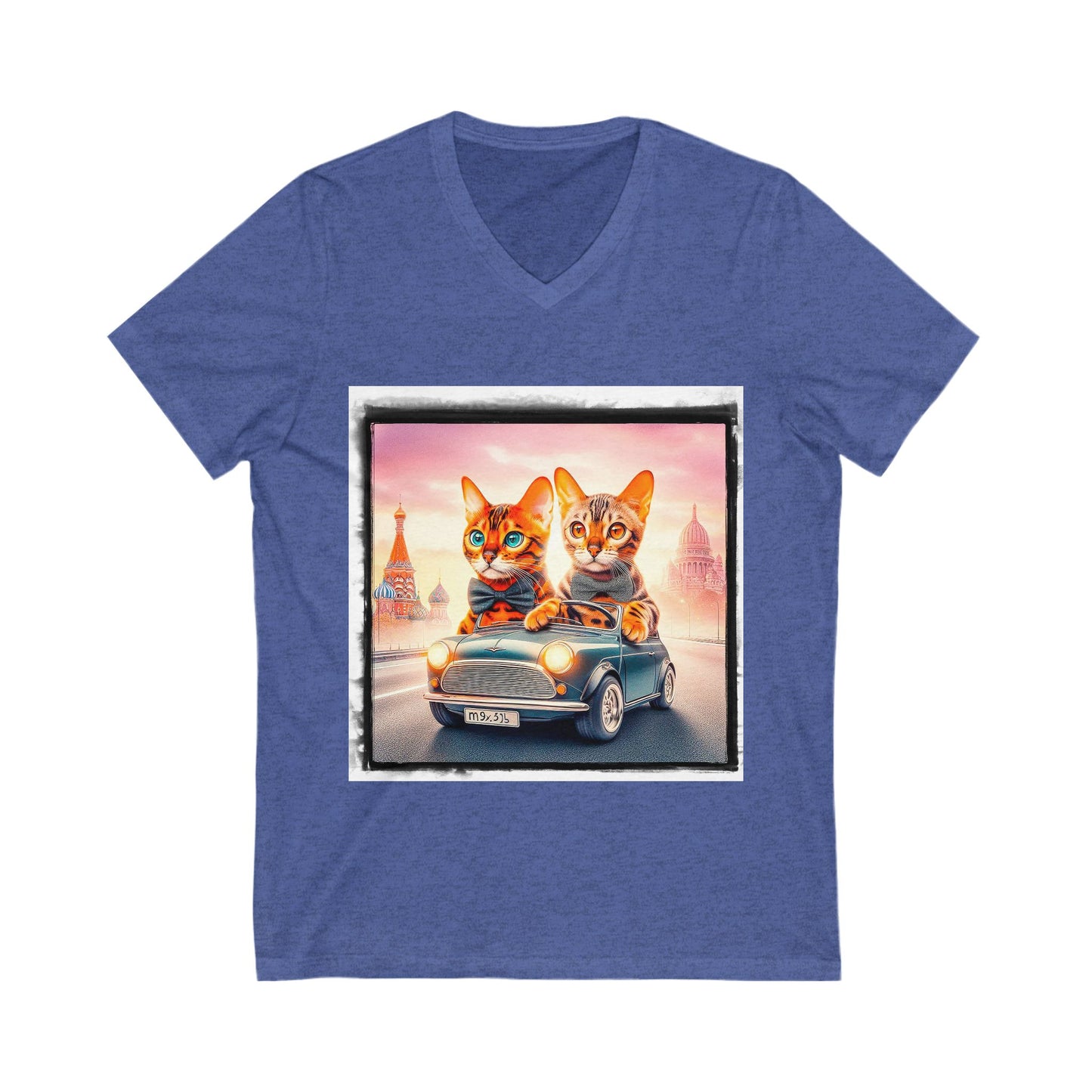 Wacky Bengal Unisex friebds deiving Short Sleeve V-Neck Tee