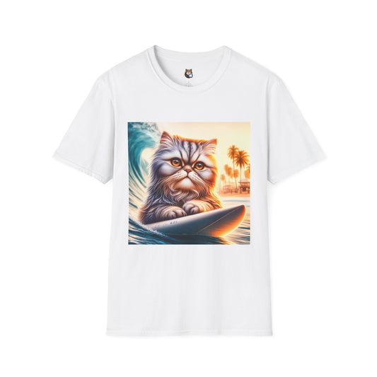 Selkirk Rex Cat T-Shirt angry surfer