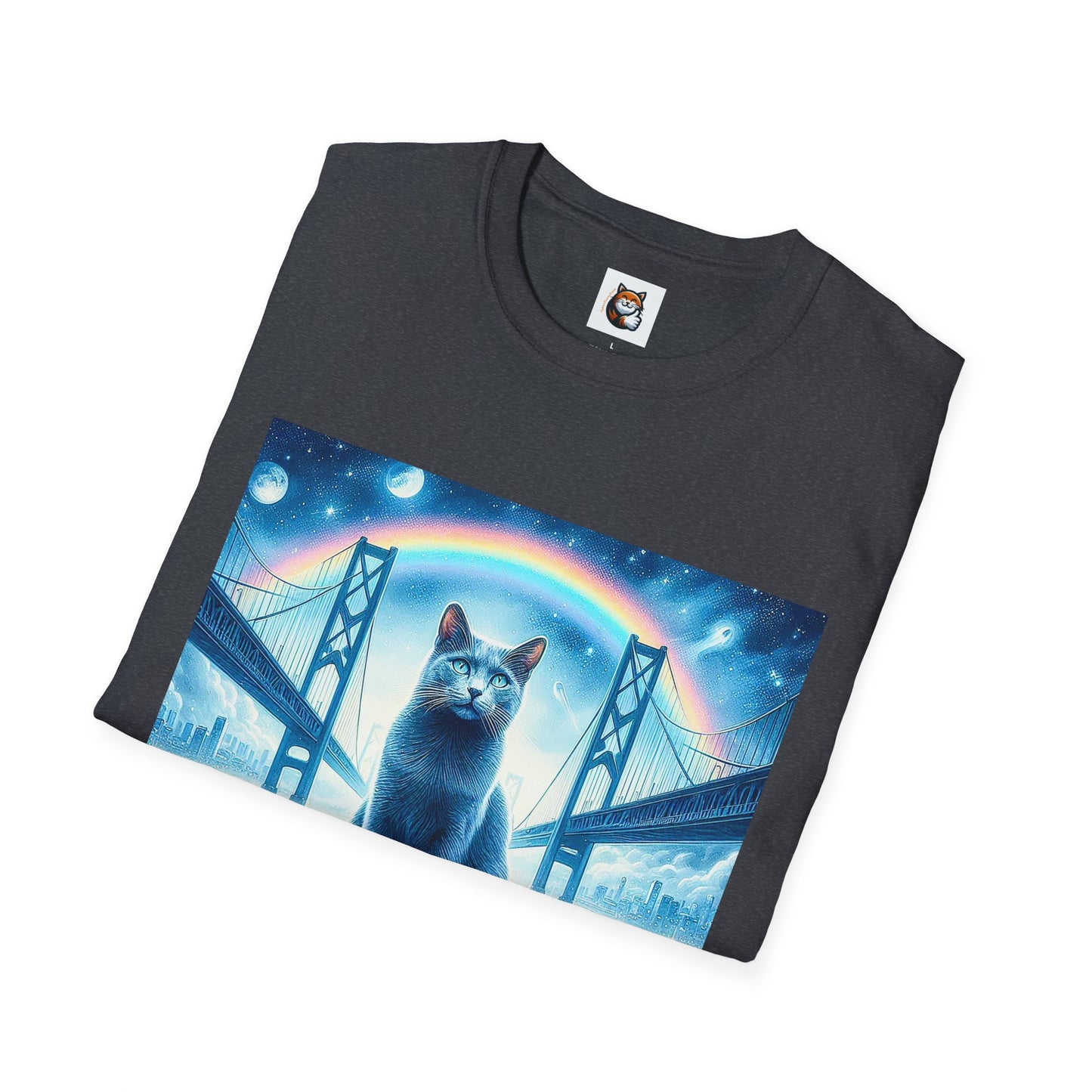 Russian Blue Cat Unisex Softstyle T-Shirt