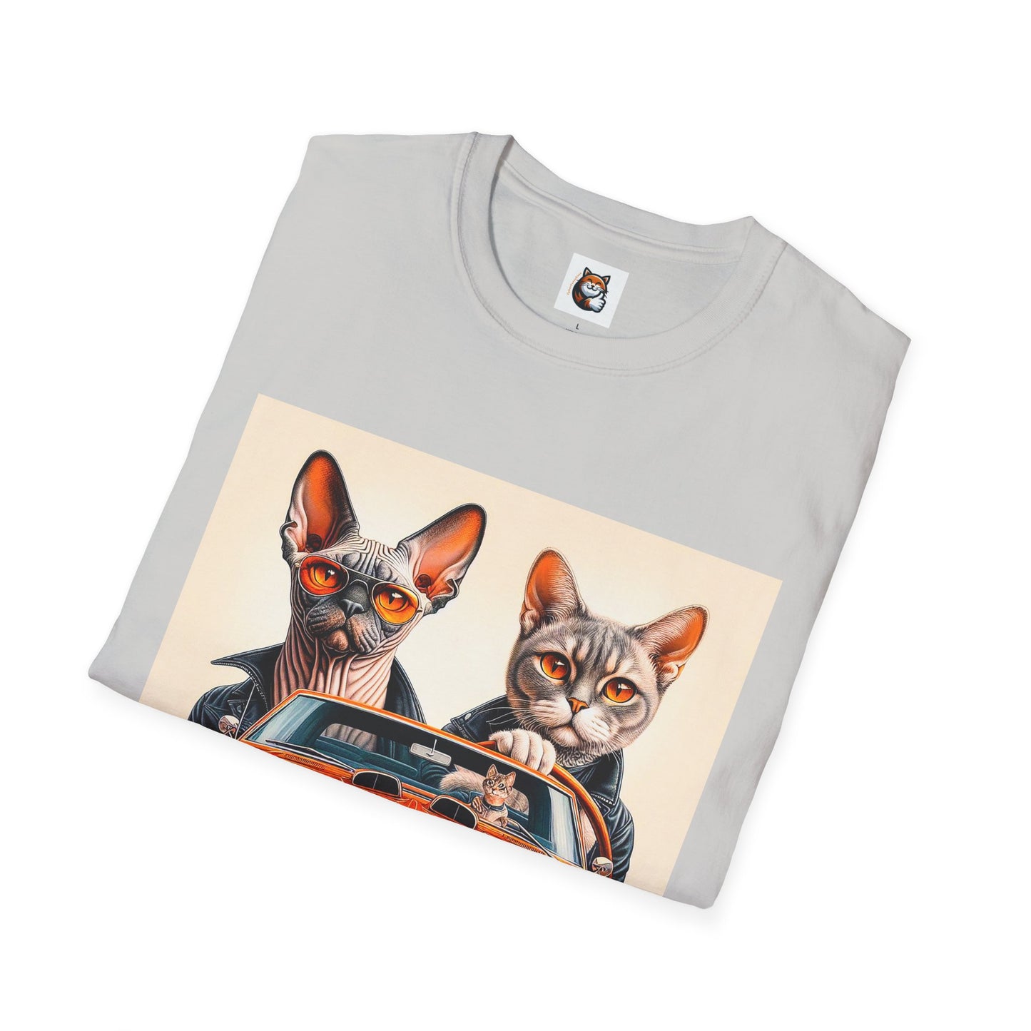 Wacky  Devon Rex Cool cats  Unisex Softstyle T-Shirt
