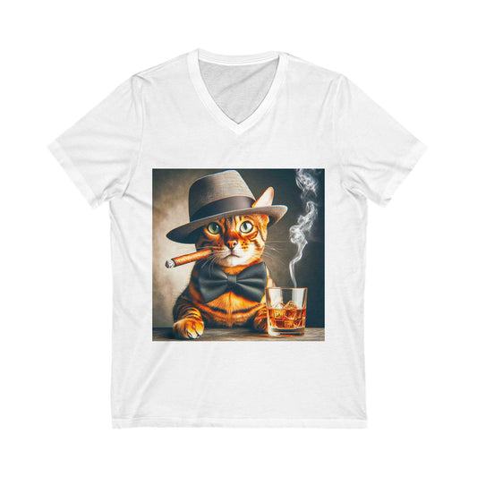 Bengal Unisex Jersey Short Sleeve V-Neck Tee