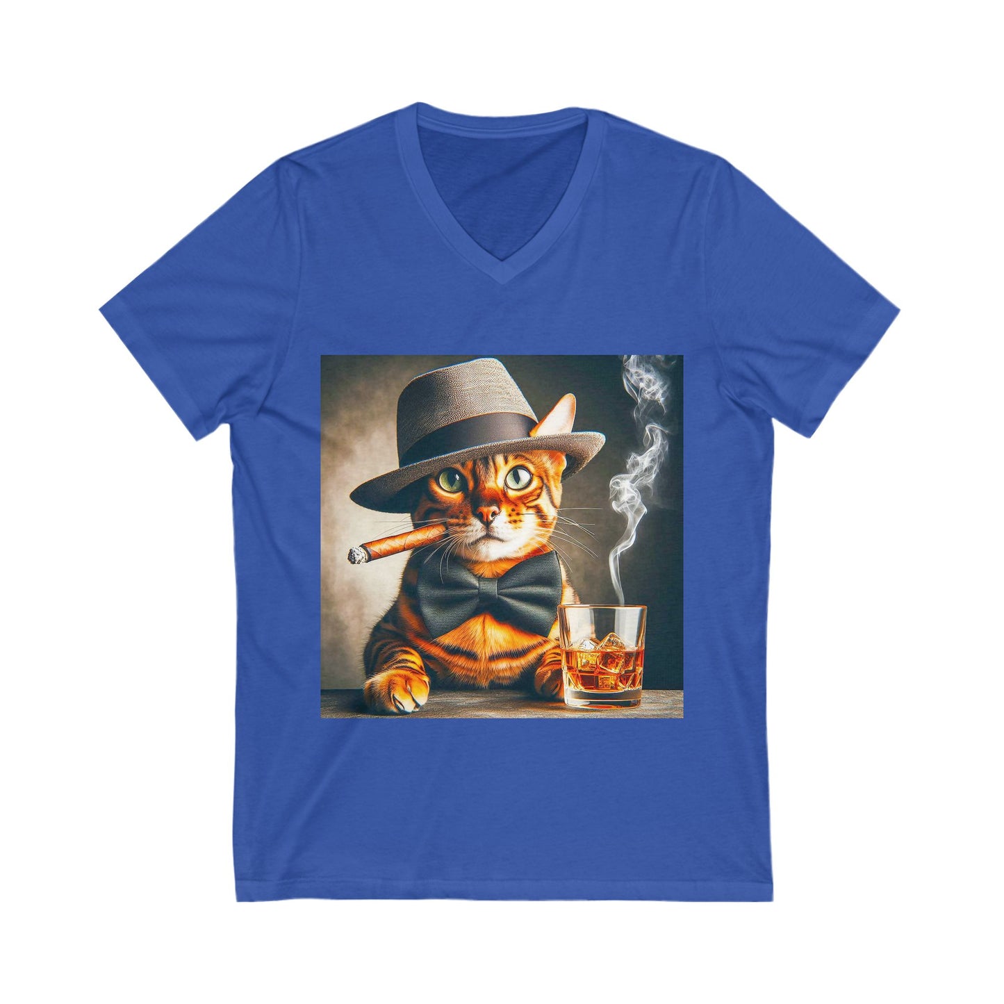 Bengal Unisex Jersey Short Sleeve V-Neck Tee