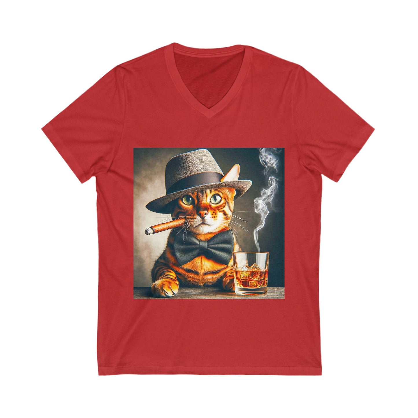 Bengal Unisex Jersey Short Sleeve V-Neck Tee
