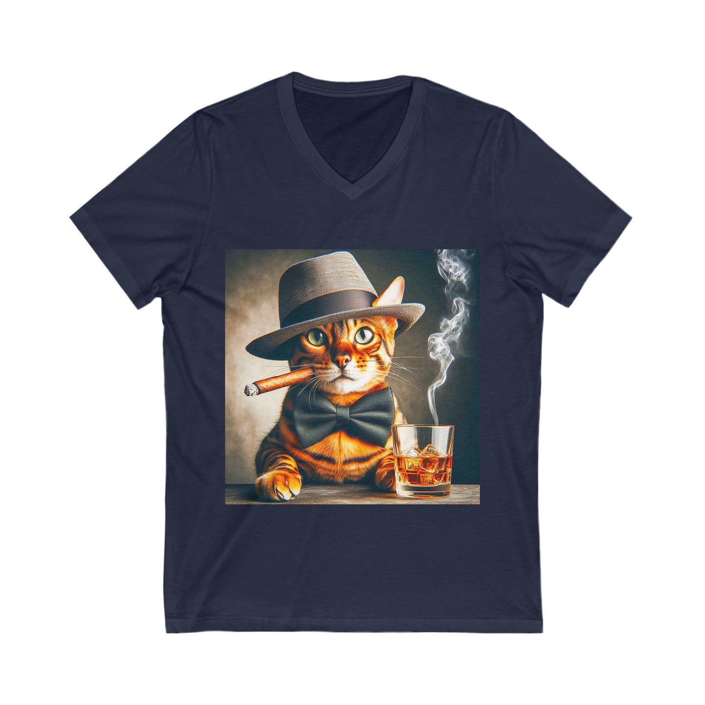 Bengal Unisex Jersey Short Sleeve V-Neck Tee