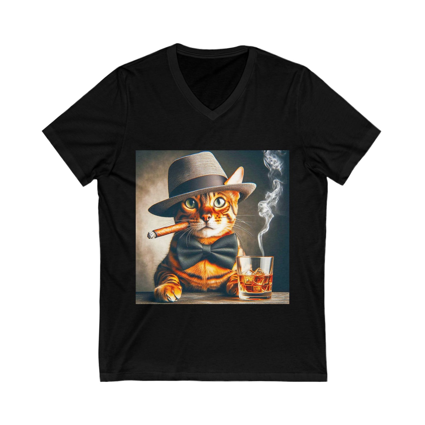 Bengal Unisex Jersey Short Sleeve V-Neck Tee