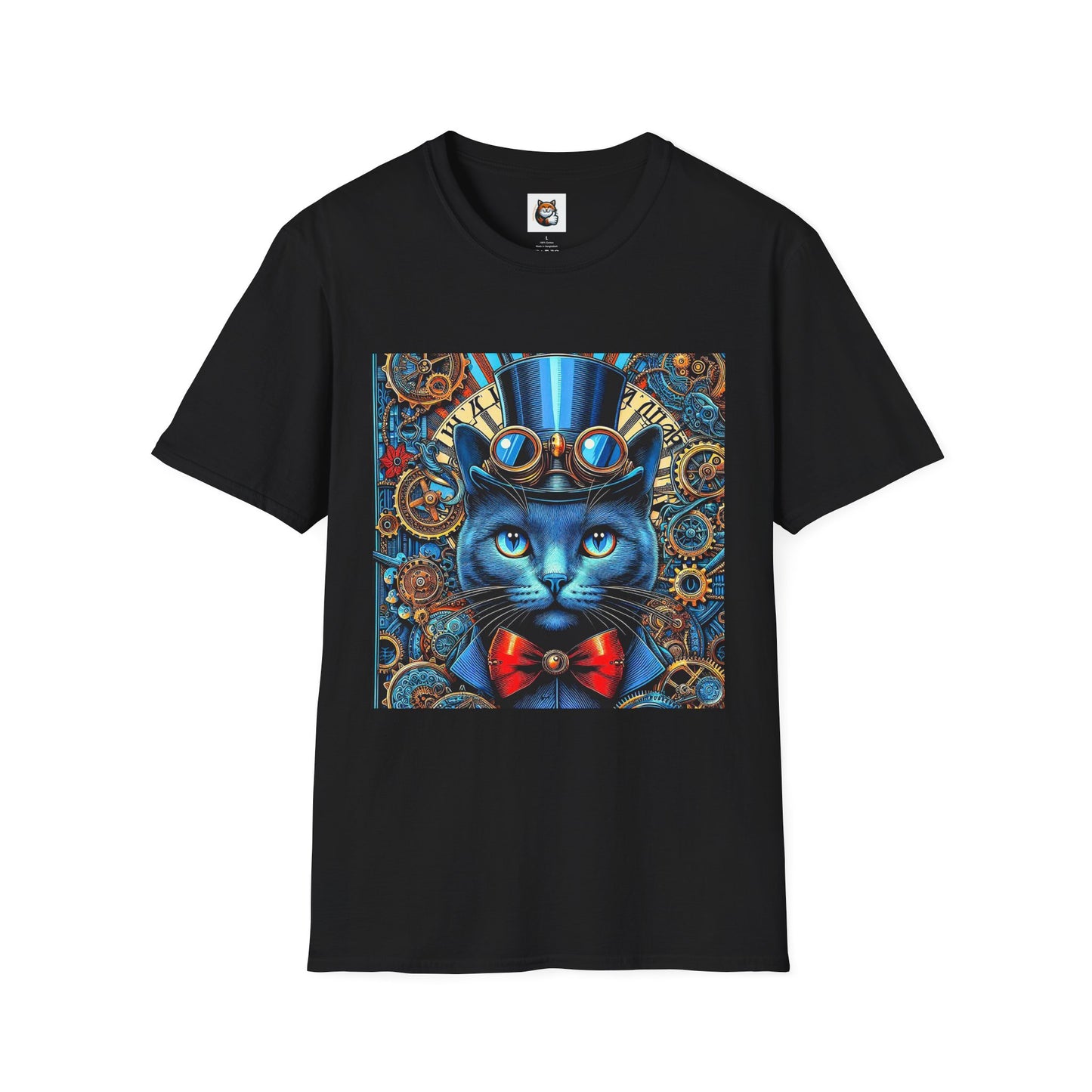 Russian Blue Cat Unisex Softstyle T-Shirt