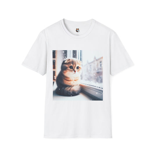 Scottish Fold Cat snow kitty  T-Shirt