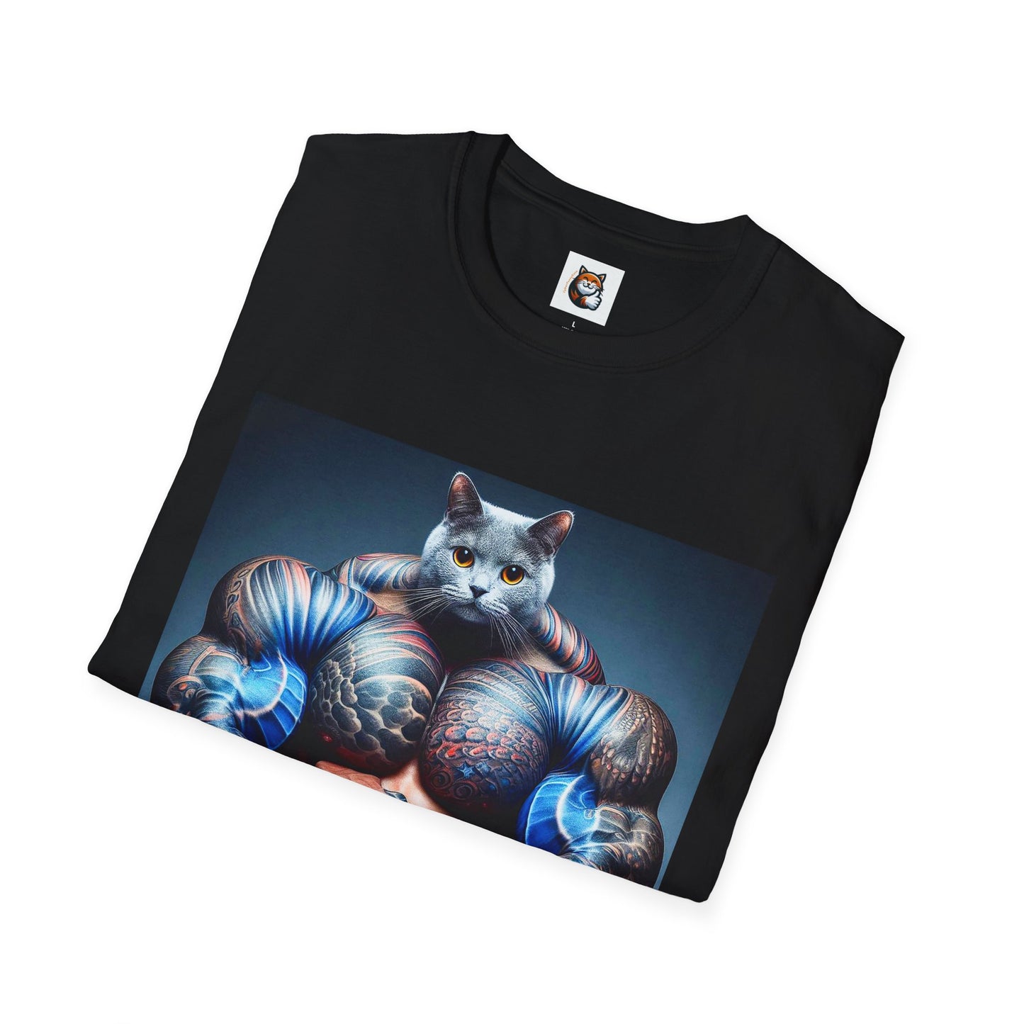 Russian Blue Cat Unisex Softstyle T-Shirt