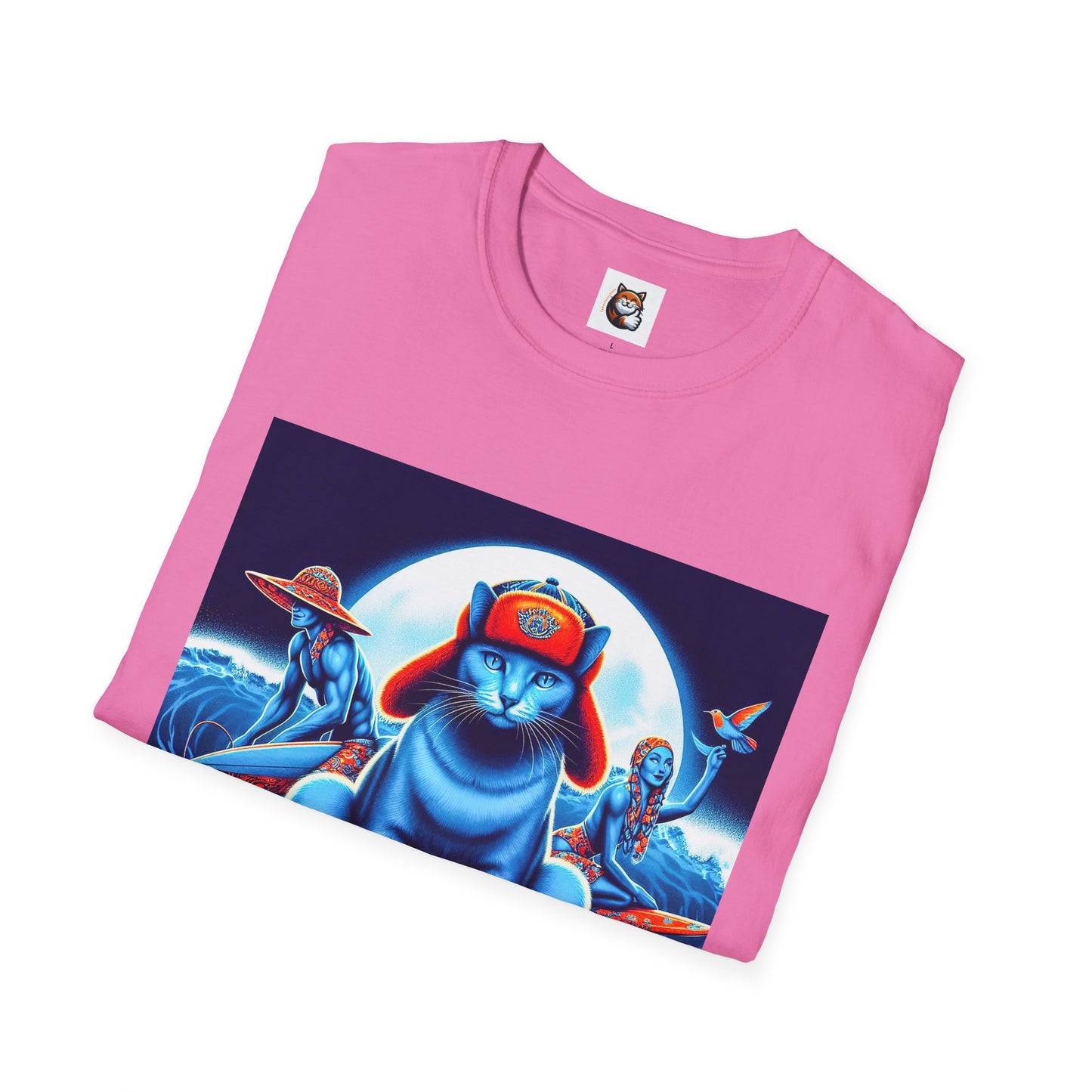 Russian Blue Cat Unisex Softstyle T-Shirt