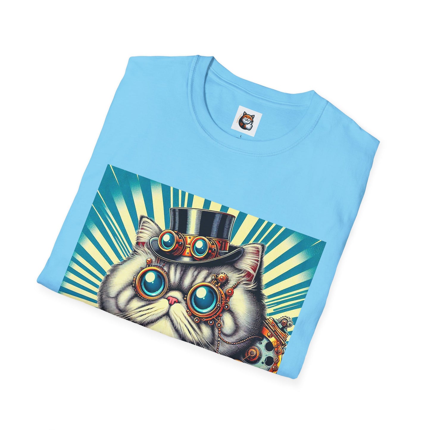 Selkirk Rex Cat T-Shirt steam punk