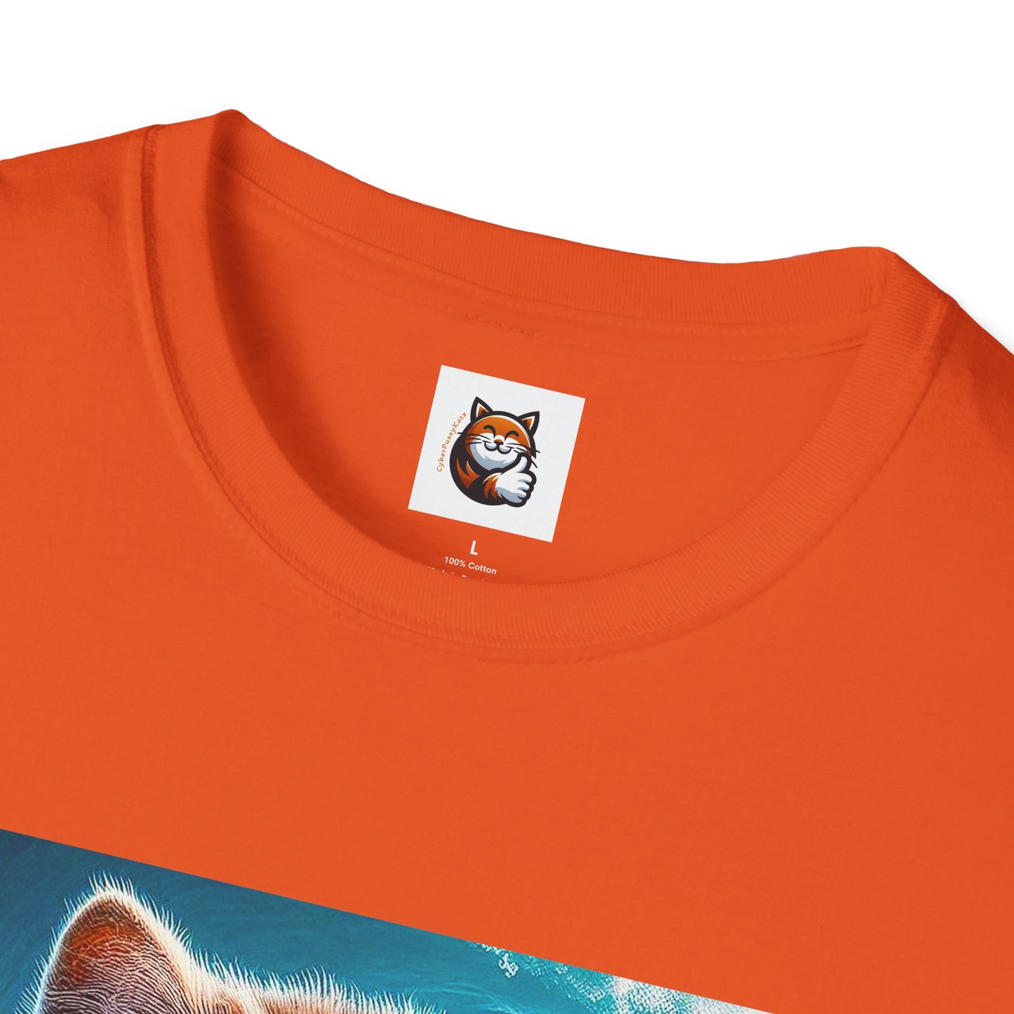 Selkirk Rex Cat T-Shirt old guy surfer