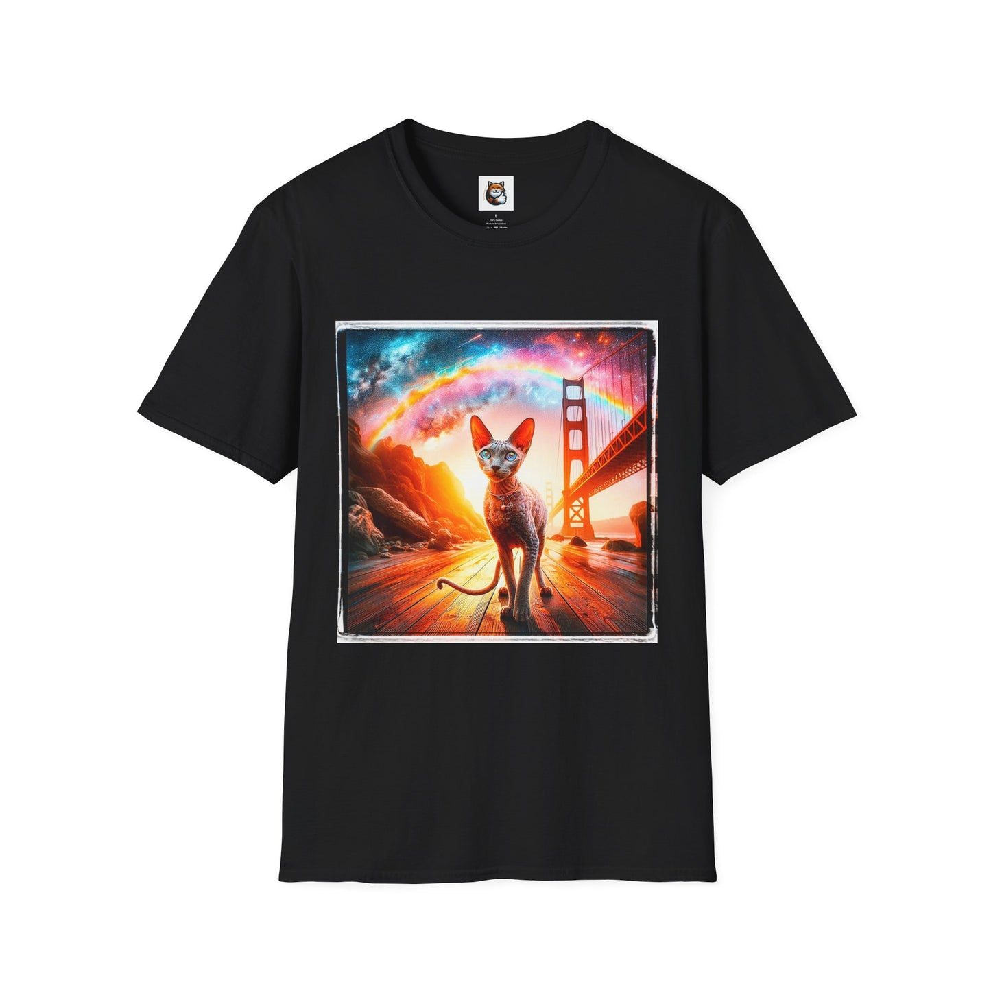 Cornish Rex Cat rainbow sunset T-Shirt