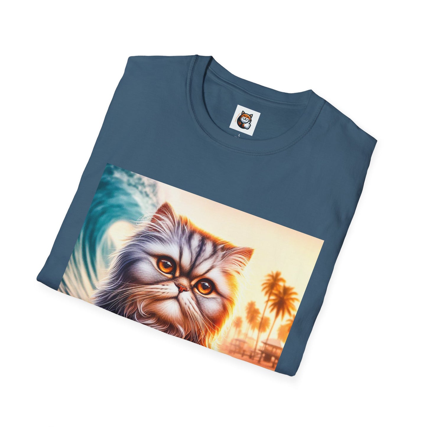 Selkirk Rex Cat T-Shirt angry surfer