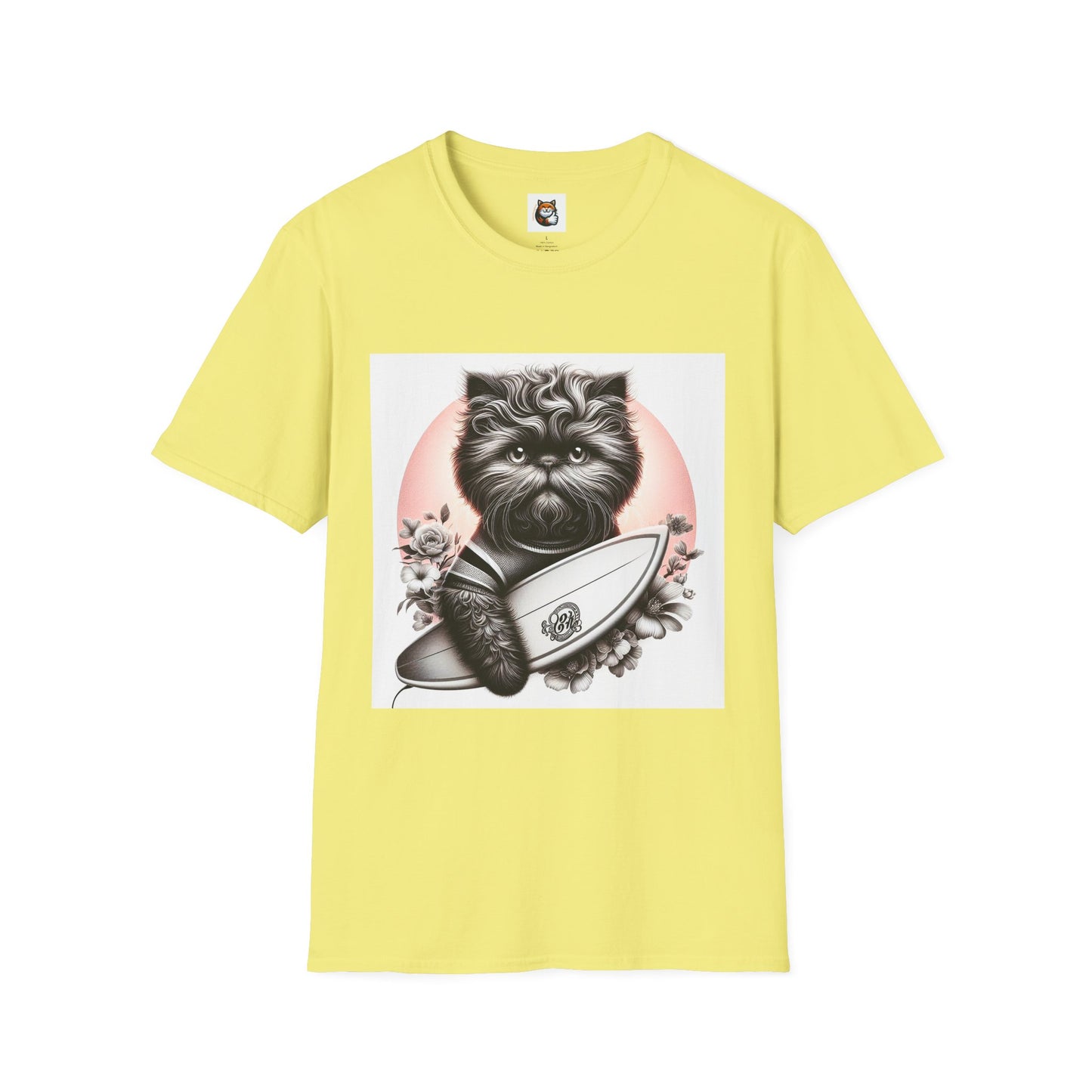 Selkirk Rex Cat T-Shirt fluffy surfer girl
