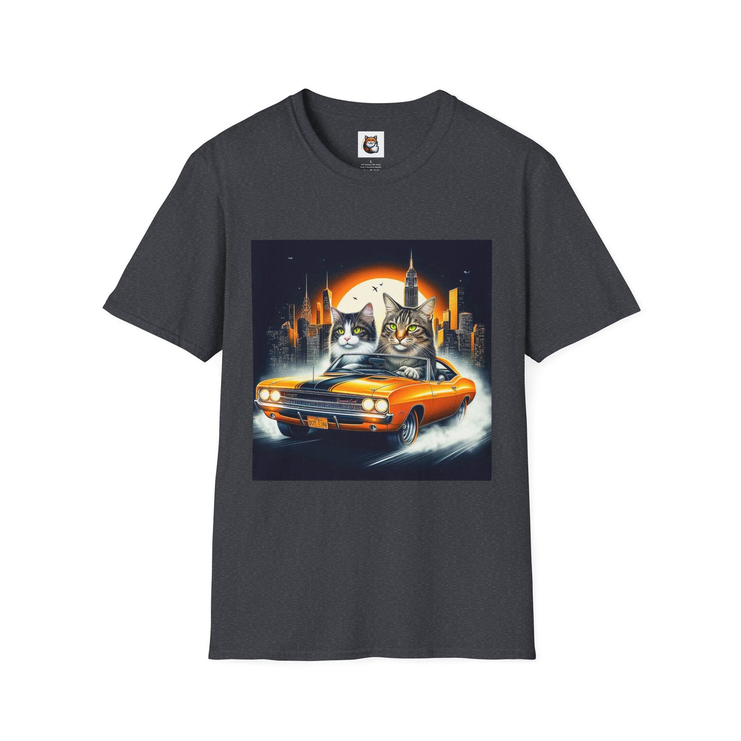 Wacky Domestic Cat Unisex Softstyle T-Shirt