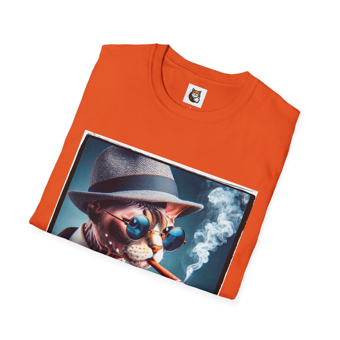 Devon Rex Cat smoking Softstyle T-Shirt