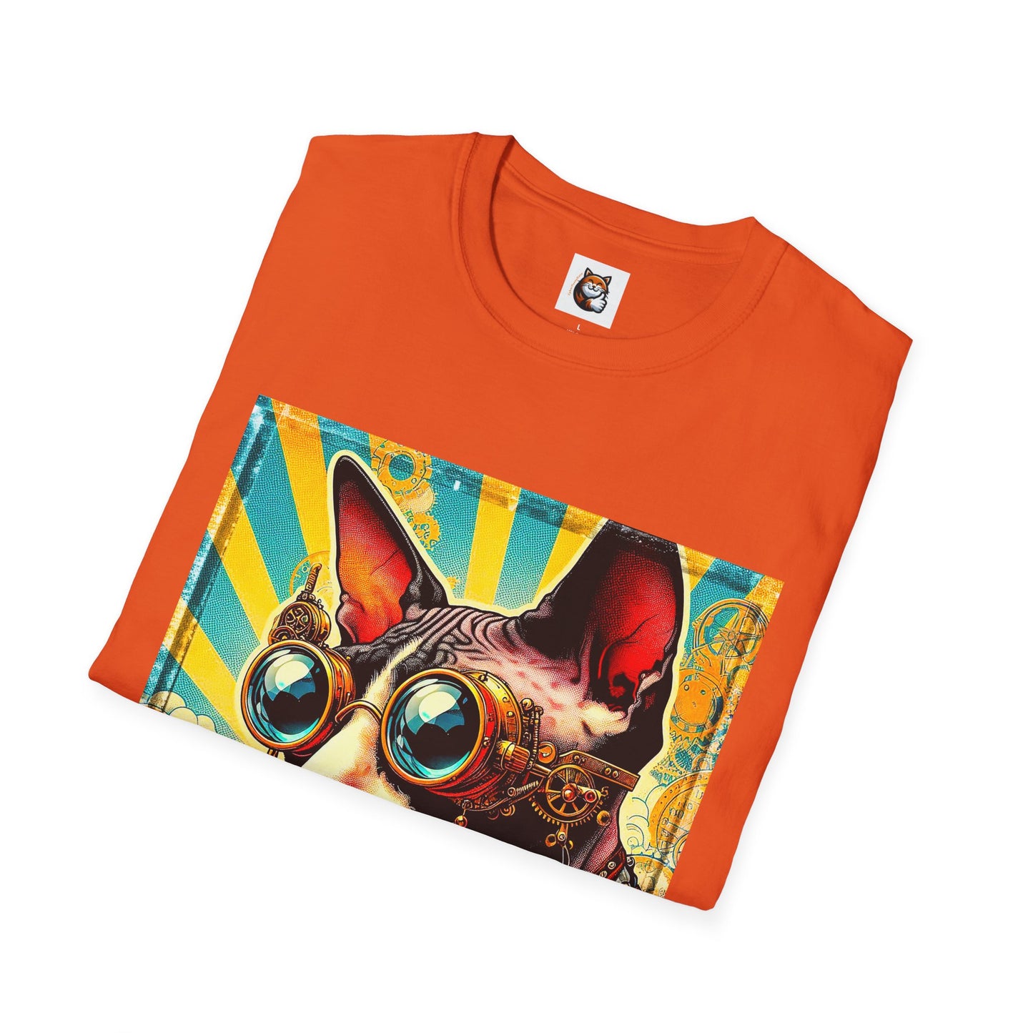 Cornish Rex Cat Unisex steam punk  T-Shirt