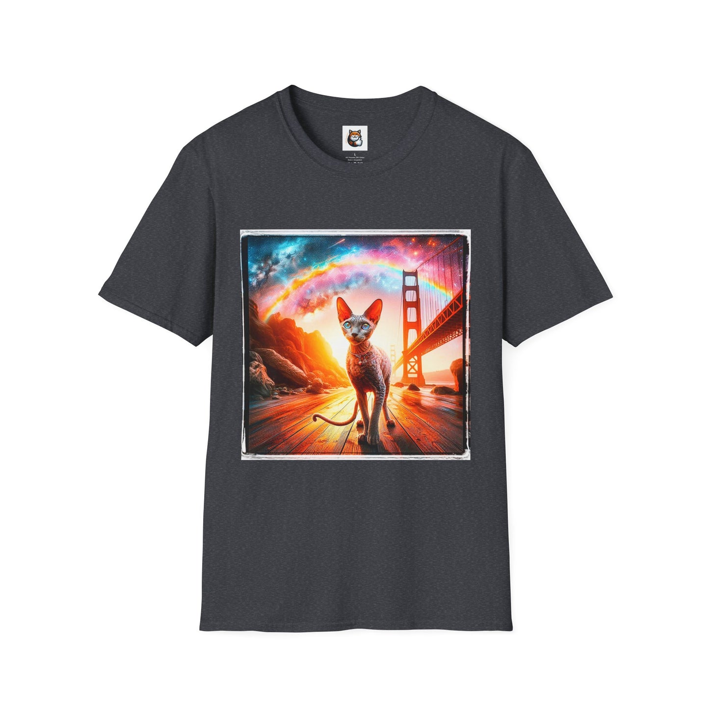 Cornish Rex Cat rainbow sunset T-Shirt