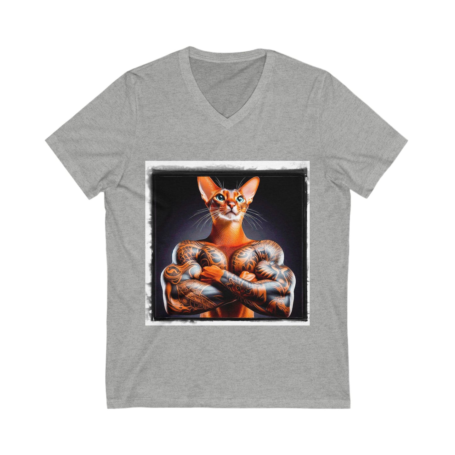 Abyssinian muscles Jersey Short Sleeve V-Neck Tee