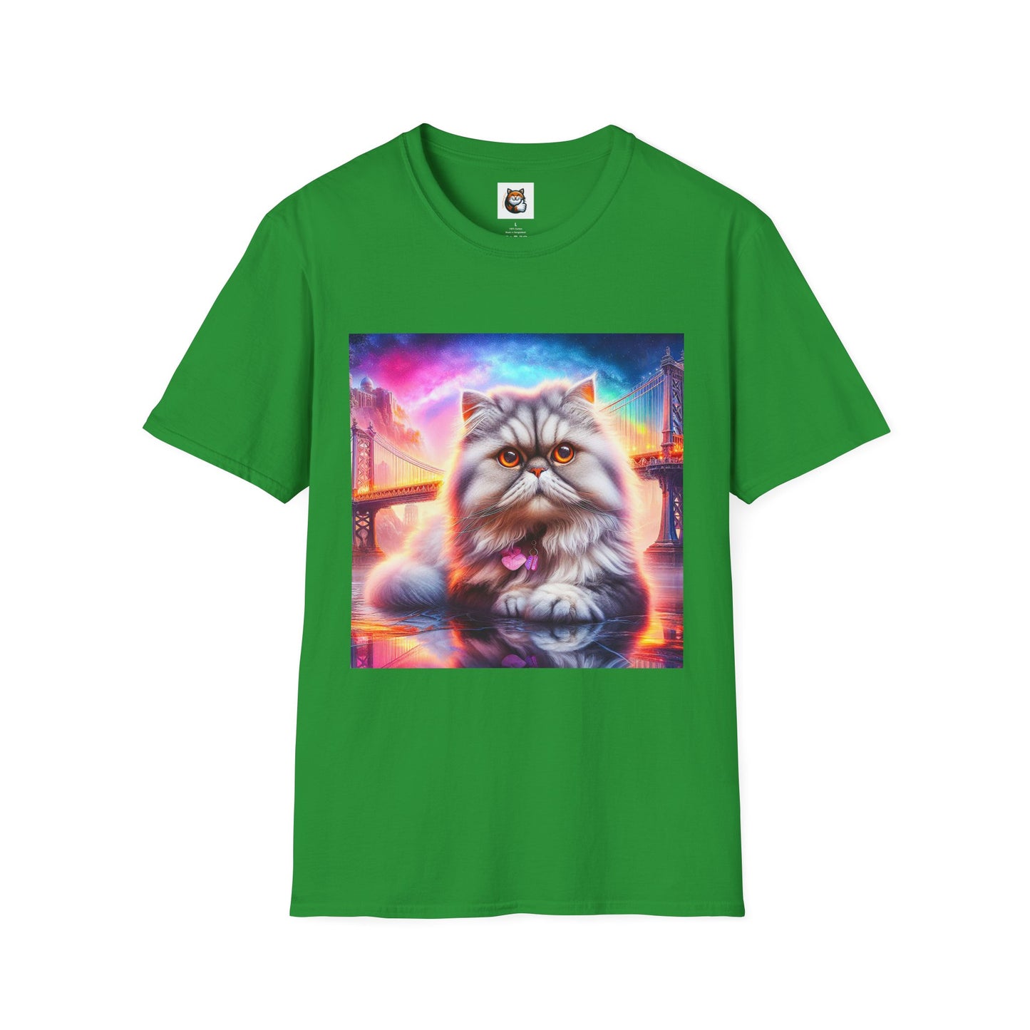 Selkirk Rex Cat T-Shirt purple sunset