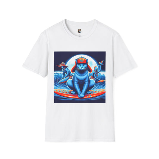Russian Blue Cat Unisex Softstyle T-Shirt