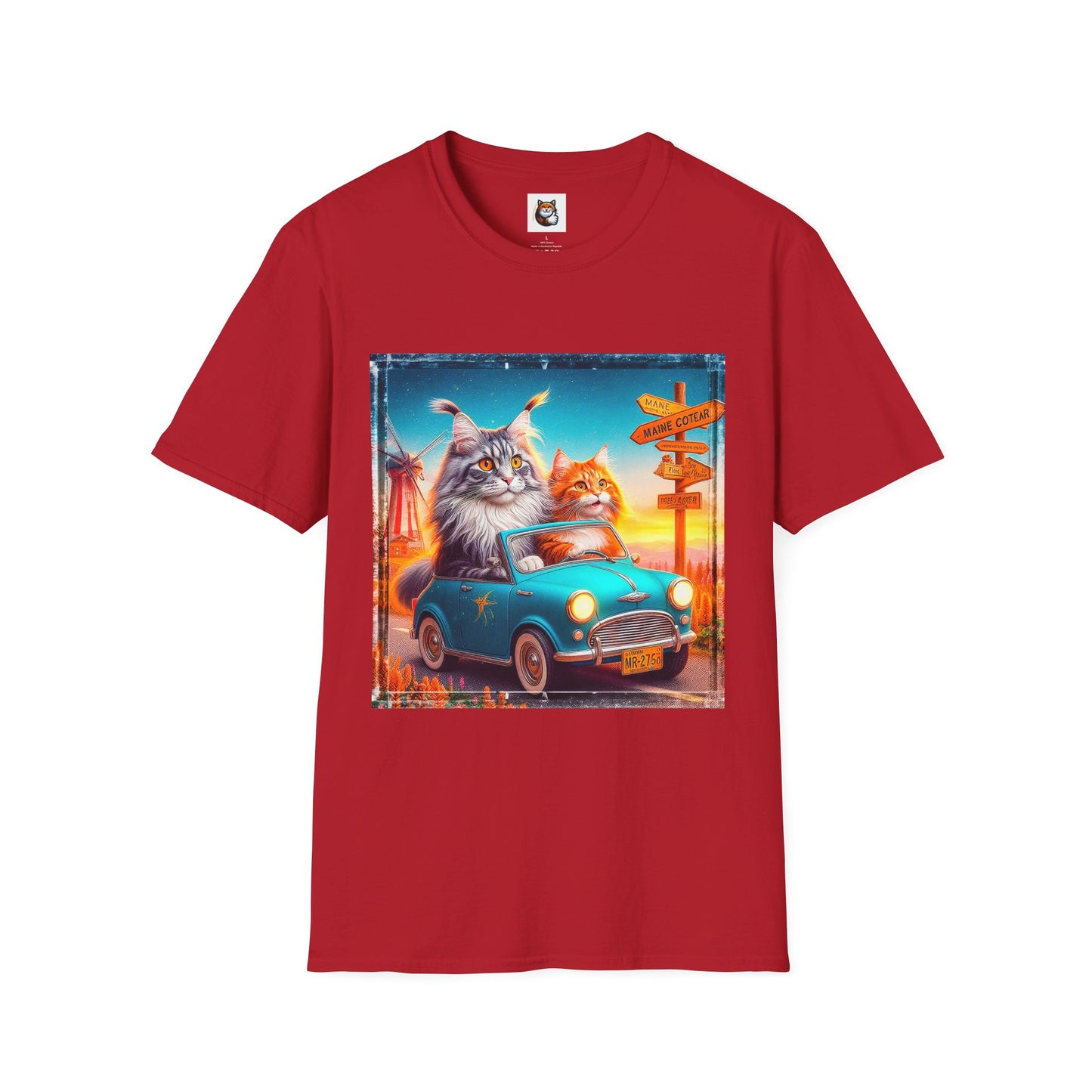 Wacky Maine Coon Unisex Softstyle T-Shirt